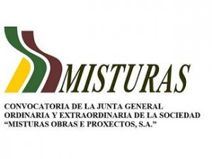 CONVOCATORIA DE LA JUNTA GENERAL ORDINARIA Y EXTRAORDINARIA DE ACCIONISTAS DE LA SOCIEDAD “MISTURAS OBRAS E PROXECTOS, S.A.”